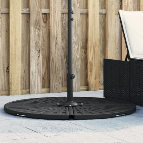 LoogCape Peso para sombrilla con asa 14 kg, placa de hormigón estable para sombrillas, soporte en cruz resistente al viento, rellenable con agua, base de plástico duradero, ideal para balcón, terraza