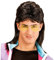 W WIDMANN MILANO Party Fashion - Perücke Vokuhila mit Brille, Kunsthaar, 80er Jahre Outfit