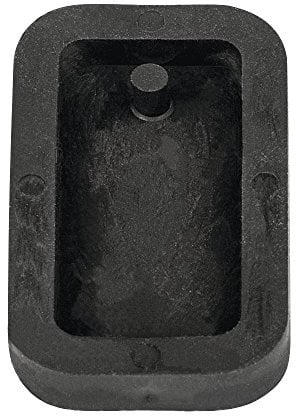 RAYHER Schmuckbeton-Gießform: Anhänger Rechteck, 1,9 x 3,9cm, Thermoplastisches Elastomere, Schwarz, 11,5 x 8 x 0,8 cm