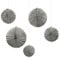 Frau WunderVoll® 5er Set LAMPIONS, Taupe/GRAU, 3X Ø19, 2X Ø27,5 cm/Deko Hochzeit, Seidenpapier, Seiden Blumen, Papierblumen, Geburtstagsdeko, Tischdeko, Hochzeitsdeko, Gartenfest, Garten Party