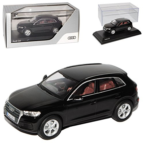 Kyosho A-U-D-I Q5 II SUV Mythos Schwarz 2. Generation Ab 2016 1/43 iScale Modell Auto mit individiuellem Wunschkennzeichen