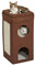 MidWest Homes for Pets Cat Condo; Tri-Level Design in Brown Faux Suede & Synthetic Sheepskin; 37.08L x 37.39W x 77.19H Centimeters; Model 137-BRC