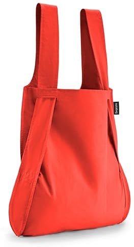 Notabag Original - Wasserabweisende, wiederverwendbare, faltbare Tasche und Rucksack (Red)