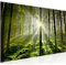 Runa Art Wandbild XXL Wald Landschaft Schlafzimmer Wohnzimmer 200 x 80 cm Grün 5 Teilig - Made in Germany - 602955a