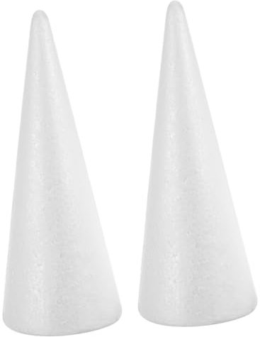Schaumkegel Styropor Formen weißer Weihnachtsbaum Handwerk Tabellenmittel Requisiten 2St 30cm