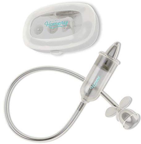 Nasensauger Baby für Neugeborene & Kleinkinder – Wiederverwendbarer Baby Nasenreiniger aus medizinischem Silikon, 3 Wechselaufsätzen & Anleitung – Sanfte Nasal Aspirator für Babypflege