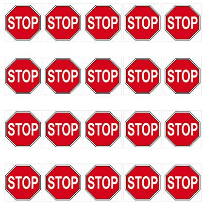 GreenIT 20 Aufkleber 2cm Stop Schild Zeichen Symbol Modellbau Mini Sticker 4061963009482