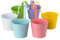JYCAR 6 vasi da fiori da appendere, in metallo con ganci staccabili, mini porta fiori con fori di drenaggio, per ringhiera, balcone, giardino, casa (16 x 25,9 cm)