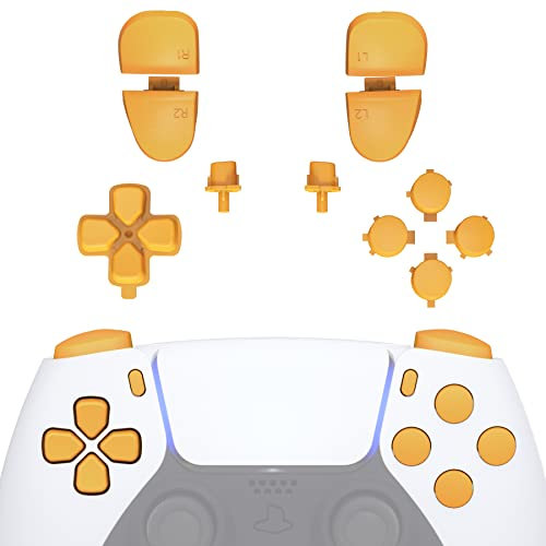 eXtremeRate Tasti per ps5 Controller BDM-030/040/050,D-pad Trigger R1 L1 Grilletti R2 L2 Pulsante Share Option Ricambio per ps5 Joystick BDM 030 040 050-Giallo
