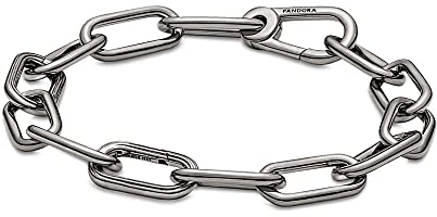 PANDORA ME Pulsera de eslabones chapada en rutenio, 4
