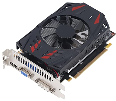 Bewinner Scheda Grafica da Gioco GTX550TI, 2 GB GDDR5 128 Bit a Ventola Singola per Computer Desktop, Schede Grafiche Video, Supporta 4K HDR DP HDMI DVI
