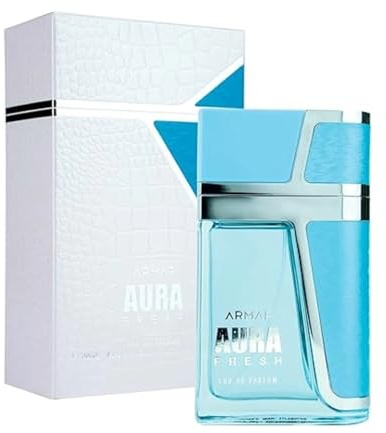 Armaf Aura Fresh Eau De Parfum For Men 100ML, Premium Long Lasting Fragrance Woody Aromatic Essence for Men, Everyday Use, Best for Gifting Purpose (Woody Aromatic)