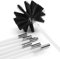 Cepillo de Limpieza para Chimenea, Kit de Herramientas de Limpieza de tuberías con 6 Varillas de Nailon Flexibles, 1 Cepillo de Limpieza para conductos de, Limpieza de Chimenea, Negro