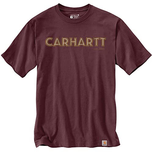 Carhartt Logo Graphic S/S T-Shirt 105647, Farbe:Bordeaux, Größe:M