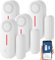 VisorTech Türalarm mit App: 4er-Set 2in1-WLAN-Tür- & Fensteralarm, Sirene, App und Sprachsteuerung (Fenstersensor mit Sirene, Fensteralarmsystem mit, Alarmsysteme)