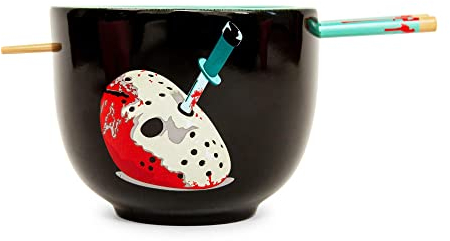 FRIDAY THE 13TH Jason Voorhees 20-Ounce Ramen Bowl and Chopstick Set
