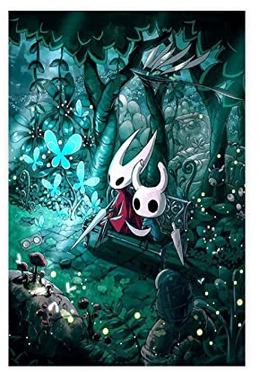 Game Hollow Knight – Poster (3) Leinwand-Poster, Wandkunst, Dekoration, Bild für Wohnzimmer, Schlafzimmer, Dekoration, Rahmen-Stil, 30 x 45 cm