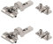 2 x siwitec Blum CLIP top BLUMOTION 110° Scharnier INSERTA mit Feder, Softclose, vernickelt, Innenanschlag, inkl. Exzenter-Kreuzmontageplatten