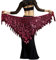 Bauchtanz Hüfttuch Pailettenrock für Damen Pailletten Glitzer Rock mit Fransen Bauchtanz Gürtel Sexy Faschingskostüme Karneval Meerjungfrau Kostüm Rock Festival Outfit (Rosa, Einheitsgröße)