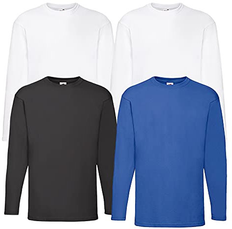 Fruit of the Loom Men's Valueweight Long Sleeve Sports Top, L
