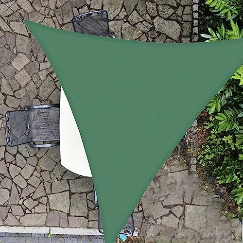 HOMPER Sonnensegel Sonnenschutz, Oxford-Gewebe, UV-Schutz, für Balkon Terrasse Garten Camping Outdoor (Grün-2.4x2.4x2.4 m)