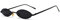 Ggpyyon Vintage Kleine Ovale Sonnenbrille für Frauen Männer Retro Hippie Gläser Brille Metallrahmen Trendy UV400 Schutz(Schwarz/Grau)