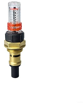 Lioaeust Durchflussmesser, Wasserdurchflussregler für Fußbodenheizung, Krümmer, Durchflussmesser/Regler DN25,0-95°, abnehmbares Schauglas