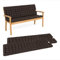 HAVE A SEAT Living - Gartenbank Auflage mit Rückenteil 120 cm - Bequemes Gartenbankauflagen Set - Waschbar bis 95°C, Orthopädisch, Wetterfest - Made in Germany (2X 120x48 cm, Braun)