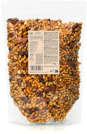 KoRo - Bio Proteinmix mit Tamari - Mit Sojabohnen, Mandeln und Cashewkernen - Würzig-nussiger Geschmack - Vegan