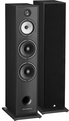 Triangle - Enceinte Colonne Hi-FI BOREA BR10 - Puissance Admissible 200W - Rendement 92 DB/W/m – Haut-parleurs 21 cm – Polyvalente Musique et Home-Cinéma - 245 x 1110 x 380 mm - Noir (Paire)