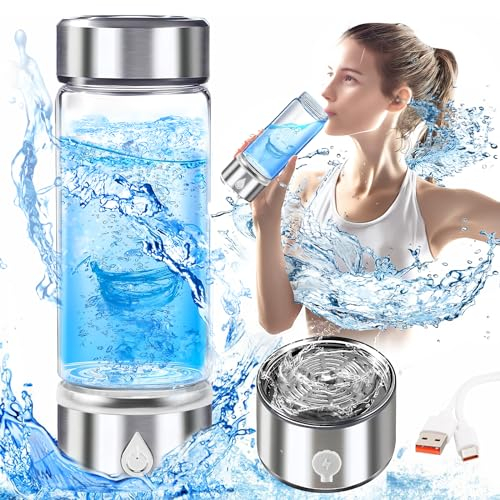 Botella de agua de hidrógeno de 420 ml, máquina de agua rica en hidrógeno portátil, generador de botellas de agua de hidrógeno en 3 minutos, purificador de agua para oficina/hogar/bebida diaria