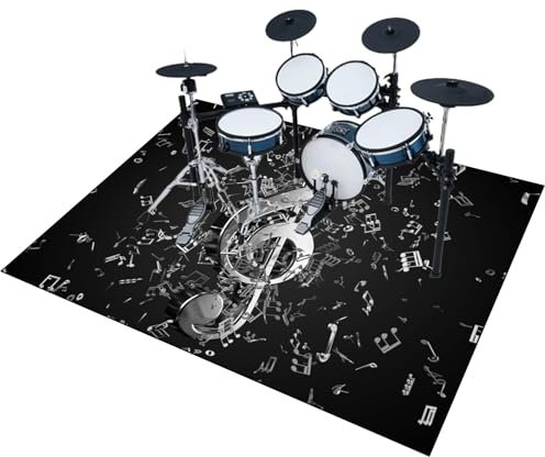 230 x 200 cm Alfombras Acusticas | Alfombra Bateria Electronica | Alfombra de Tambor | Alfombrilla Insonorizada para Caja De Bombo y otros Instrumentos Musicales | Alfombra para Bateria Acustica