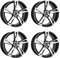 4x Carmani Felgen Alufelgen 16 Anton 6,5x16 ET45 5x108 black polish kompatibel mit Ford C-Max Focus Galaxy S-Max Kuga Mondeo Transit Tourneo