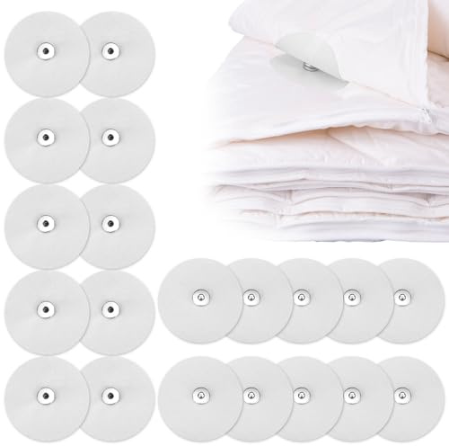 20pcs Duvet Snaps to Hold Comforter, Metal Duvet Clips Duvet Fasteners Iron on Duvet Snaps Comforter Fasteners Prevent Duvet from Shifting in the Quilt Cover