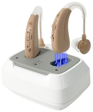 Delmicure Dispositivo de Sonido Inalámbrico con Cancelación Inteligente de Ruido, 4 modos y volumen ajustable, paquete de 2 unidades (Pair-Beige)