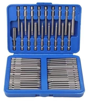 Weytoll 50Pcs Screwdriver Bit Set Security Bit Set Extra Long Magnetic Driver Kit Drill Screwdriver Bit Set Screw Driver Bits with Storage Case Hex Star Bits Philips Square Spanner Bits