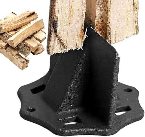 Gkumgwo Partidor de leña, Partidor de troncos manual | Cortador de madera cúbico con cuña divisora de troncos,Picador de leña, herramienta para partir leña, partidor de troncos para vida rural,