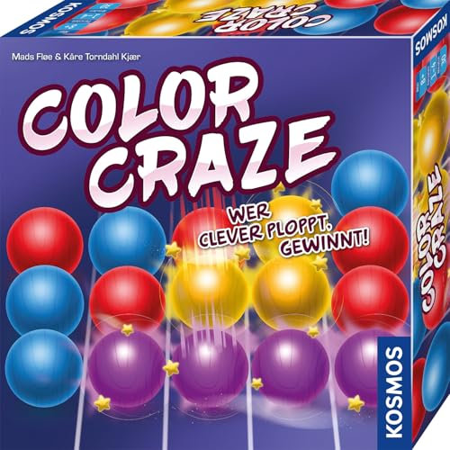 Kosmos 684587 Color Craze, Wer clever poppt, gewinnt, taktisches Brettspiel für 1-4 Personen ab 8 Jahre, Familienspiel mit bunten Kugeln