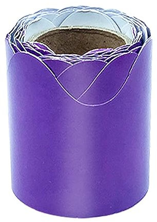 QishGO Gerollte Bordüre mit gewelltem Rand für Klassenzimmer-Themen, Pinnwand, perfekte Tafel, violett