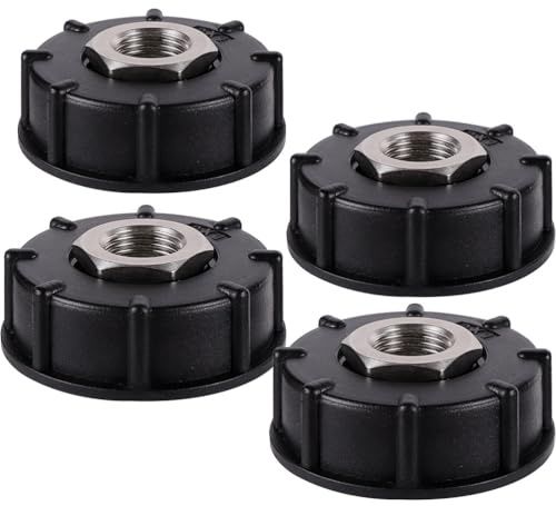 FOGWOWO Lot de 4 adaptateurs IBC S60X6, accessoires de réservoir 1, filetage grossier 3/4