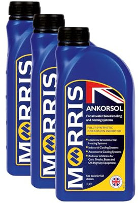 Morris Anti Corrosion Fluid Inhibitor - Central Heating & Automotive 3x1L