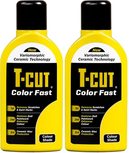 T-Cut Colour Fast 3-in-1 Paintwork Renovator, Yellow, 500ml (Pack of 2)