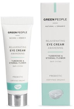 Green People Rejuvenating Eye Cream - Natürlich & Bio - Für dunkle Augenringe & geschwollene Augen - Paraben- & alkoholfrei - Tierversuchsfrei & Vegan - 10ml