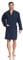 Vossen Damen Bademantel Rom, Einfarbig, Gr. XXL (52/54), Blau (winternight)