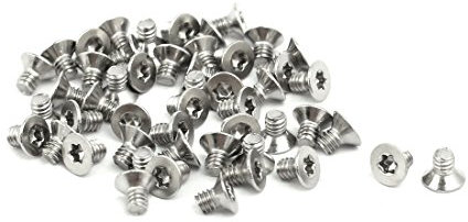 sourcing map M2x3mm T6 304 acier inox vis plate tête Torx 50PCS