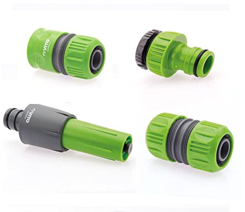 Kit de riego de 4 piezas, diámetro 25 – 1 pulgada, lanza multichorro + nariz de grifo + conexión rápida + boquilla