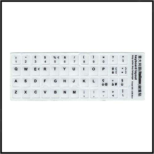 Soneth Adesivi Stickers Lettere per Tastiera Keyboard Italiana PVC Bianco