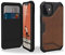 Urban Armor Gear Metropolis Folio Hülle Apple iPhone 12 Mini (5,4) Lederhülle - [Wireless Charging (Qi) kompatibel, Klapphülle mit Standfunktion & Kartenfächern] Leder ARMR braun
