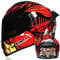 Full Face Motorcycle Helmet with Tinted/Black/Clear Sun Visor DOT/ECE Approved Men and Ladies Full-Face Motorbike Helmets Lightweight Moped Street Bike Racing Crash Helmet Red 2,XL