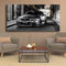 HWNU Leinwand Malerei Druck Sportwagen Kunstwerk Moderne Nissan Skyline Gtr Auto Bild Schwarz Weiß Wandkunst Poster für Büro Jungen Zimmer Nacht Wohnkultur Rahmenlos (60x80cm ungerahmt)